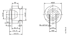 Drawing/dimension RH22M-2DK.1E.1R ZIEHL-ABEGG centrifugal fan