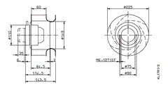 Drawing/dimension RH22M-2EK.1E.2R ZIEHL-ABEGG centrifugal fan