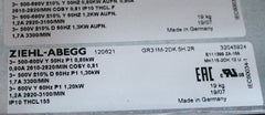GR31M-2DK.5H.2R 120621 MK115-2DK.12U ZIEHL-ABEGG centrifugal fan 400-500V NAMEPLATE
