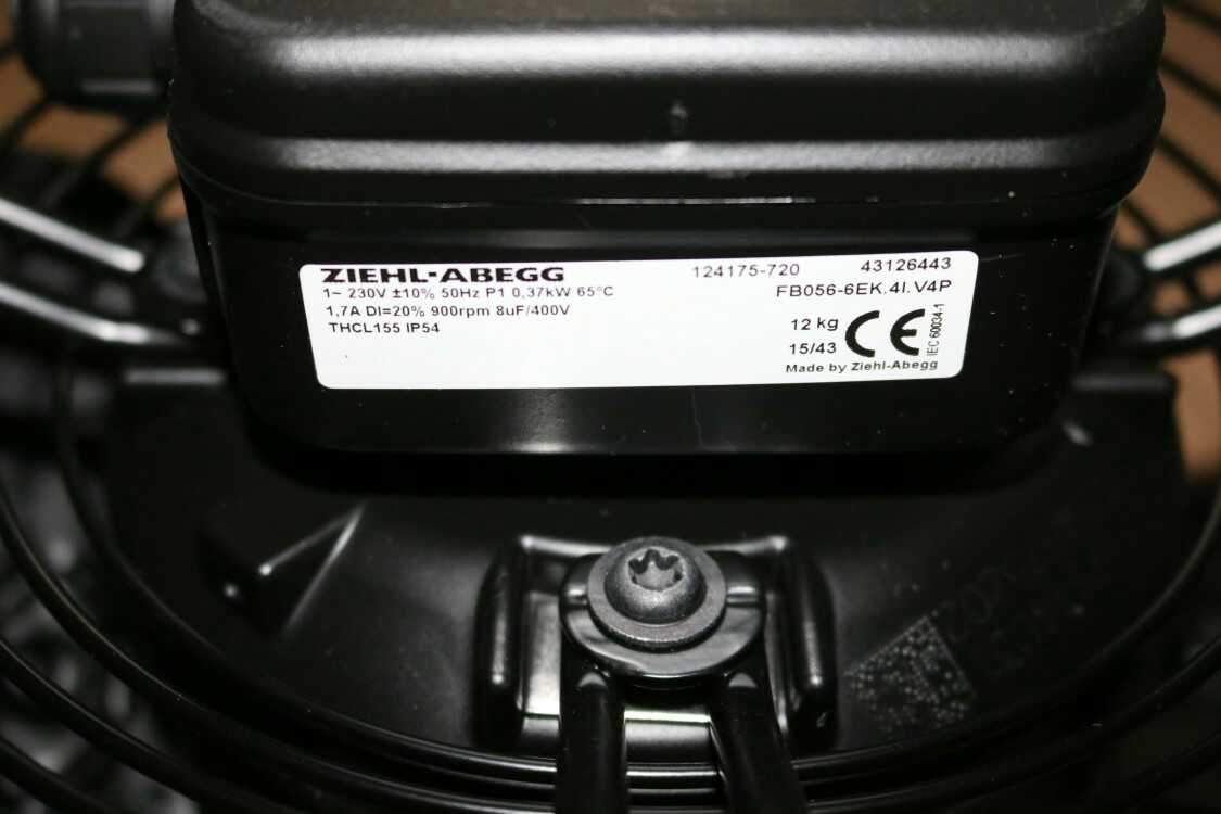Nameplate of FB056-6EK.4I.V4P ZIEHL-ABEGG Axial Fan