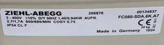 Nameplate of FC080-SDA.6K.A7 ZIEHL-ABEGG Axial Fan