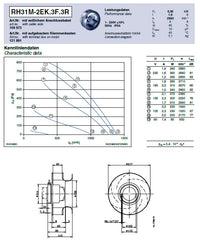 Parameters RH31M-2EK.3F.3R ZIEHL-ABEGG centrifugal fan