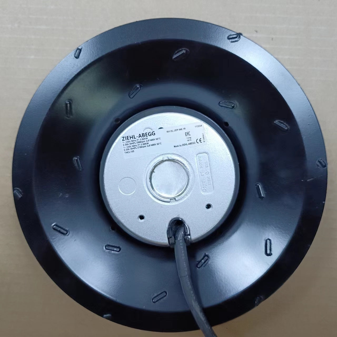 Top View RH19L-2EP.W6.1R ZIEHL-ABEGG centrifugal fan