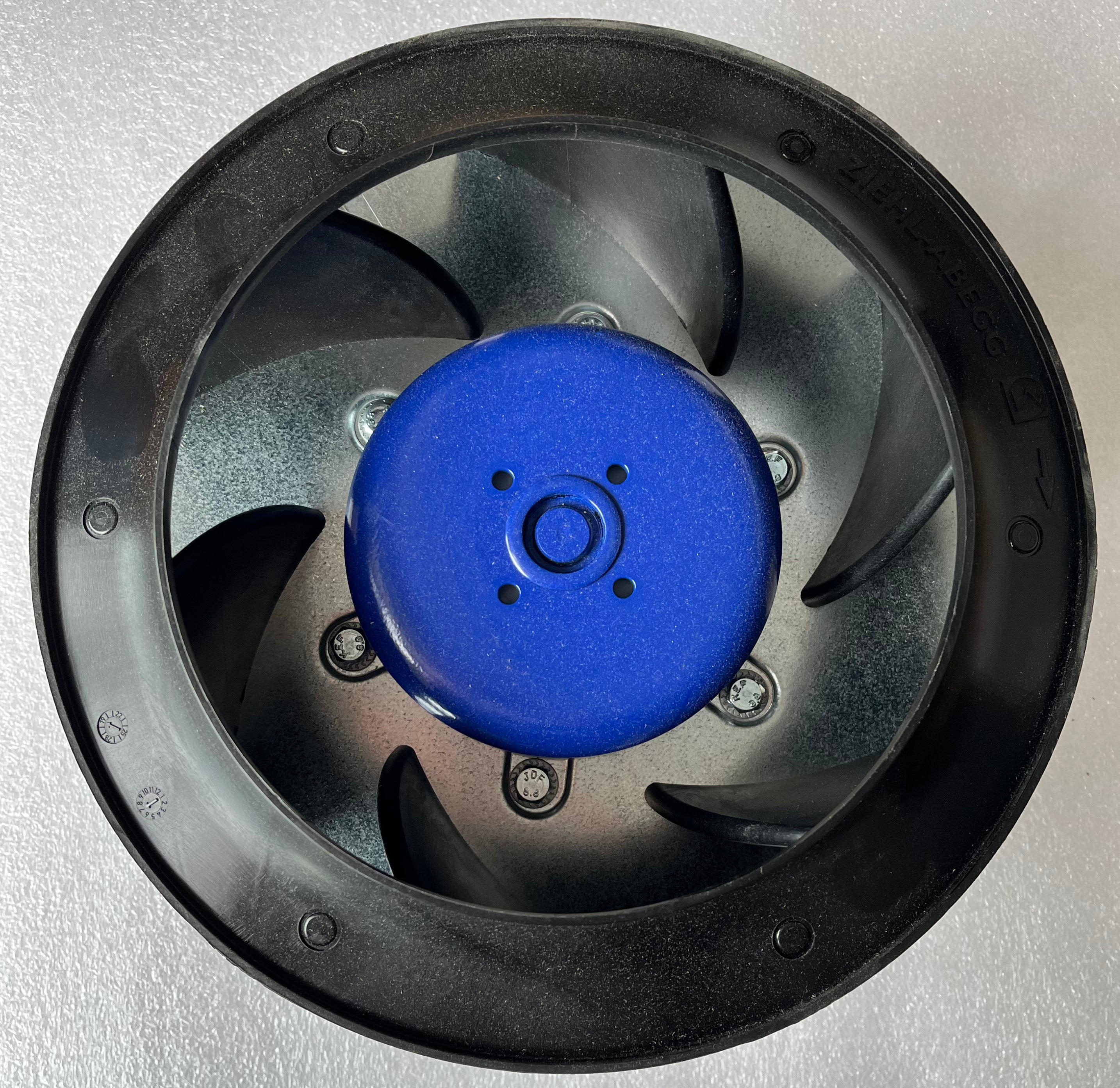 bottom view of RH25V-6IK.BA.1R ZIEHL-ABEGG centrifugal fan