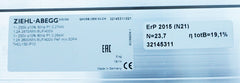 label &nameplate of QK08B-2EM.50.CH ZIEHL-ABEGG Crossflow fan