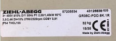 lable of GR35C-PDD.6K.1R ZIEHL-ABEGG centrifugal fan