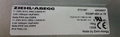namepate of RG28P-4EK.4I.1R ZIEHL-ABEGG centrifugal fan
