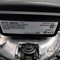 nameplate of FL050-VDK.41.V5P ZIEHL-ABEGG Axial Fan