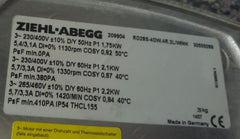 nameplate of RD28S-4DW.4R.2L ZIEHL-ABEGG Centrifugal Fan
