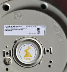 nameplate of RH56E-4DK.6N.1R ZIEHL-ABEGG centrifugal fan