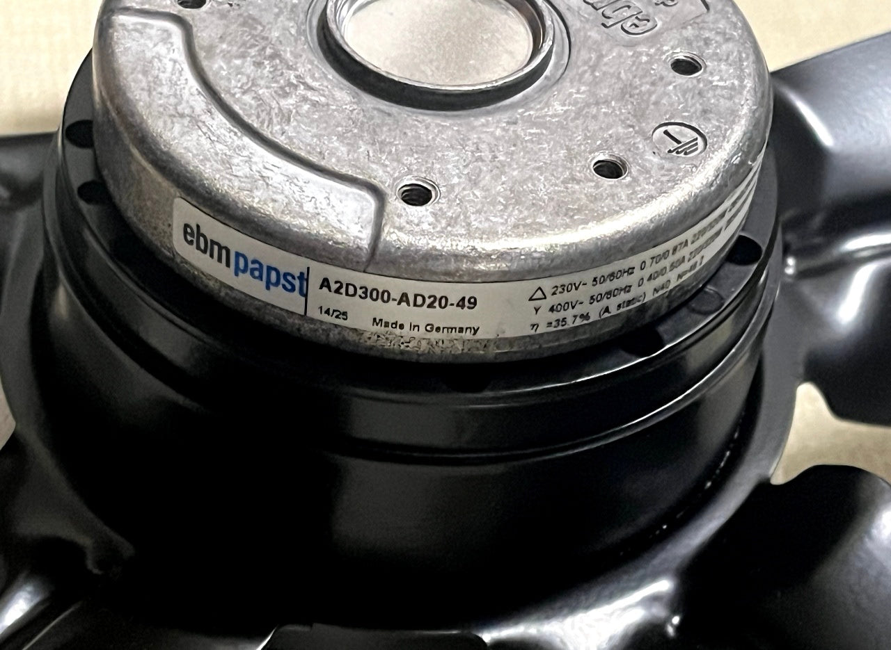 A2D300-AD20-49 EBMpapst Fan Axial Fan nameplate