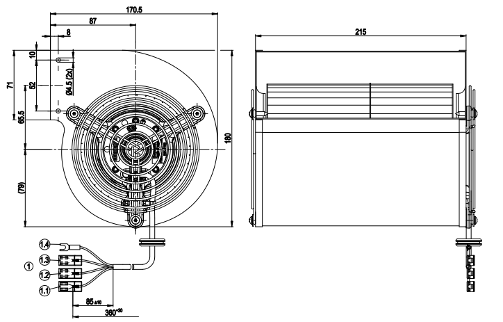 D2E133-AM35-B4 ebmPAPST 230V 165W Centrifugal fans