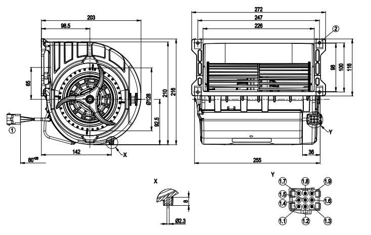 D4E146-LV19-14 ebm-papst Blowers & Centrifugal Fans