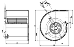 D4E160-DA01-02 AC CENTRIFUGAL FAN