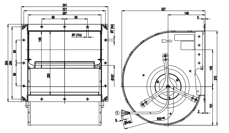 D4E200-CA02-02 Ebmpapst Centrifugal Cooling Fan