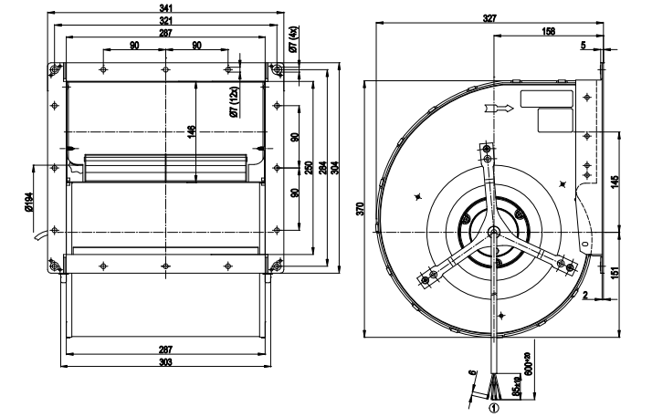 D4E225-CC01-02 Ebmpapst Centrifugal Cooling Fan