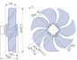 Drawing/dimension FN050-6EA.4F.V7P1  ZIEHL-ABEGG Axial Fan