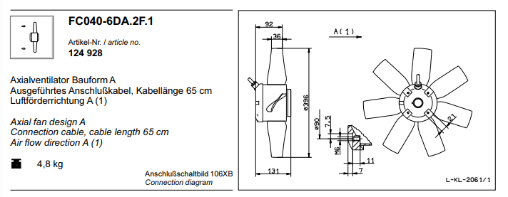 FC040-6DA.2F.1 ZIEHL-ABEGG Axial Fan