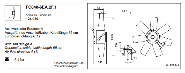 FC040-6EA.2F.1 ZIEHL-ABEGG Axial Fan