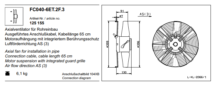 FC040-6ET.2F.3 ZIEHL-ABEGG Axial Fan