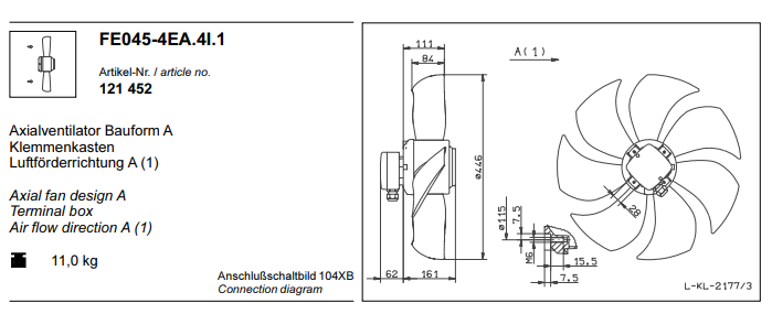 FE045-4EA.4I.1 ZIEHL-ABEGG Axial Fan