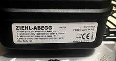 FE045-VDK.4F.V7 ZIEHL-ABEGG Axial Fan nameplate