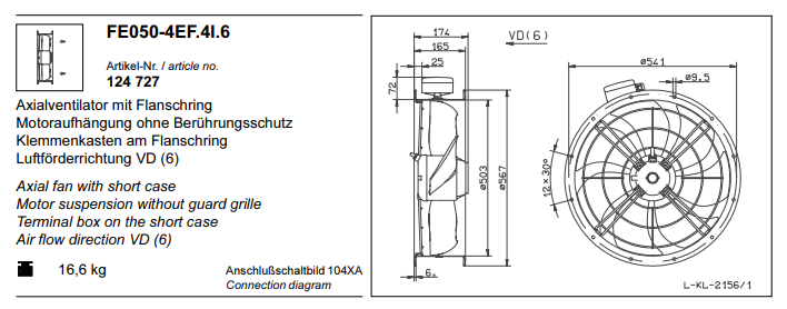 FE050-4EF.4I.6 ZIEHL-ABEGG Axial Fan