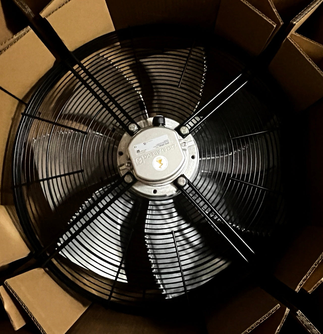 FE063-ADA.4I.V7(Art No:123976) ZIEHL-ABEGG Axial Fan data bottom view packing