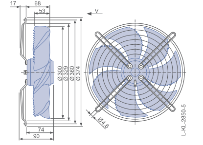 FN030-4EI.WA.V7 ZIEHL-ABEGG Axial Fan