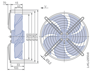 FN030-4EK.WC.V7 ZIEHL-ABEGG Axial Fan