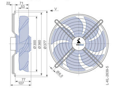 FN030-6II.0E.V7 ZIEHL-ABEGG Axial Fan