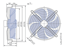 FN031-4EK.0F.V7P2 ZIEHL-ABEGG Axial Fan