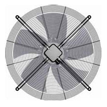 Front View FL035-VDK.2C.V5S ZIEHL-ABEGG Axial Fan