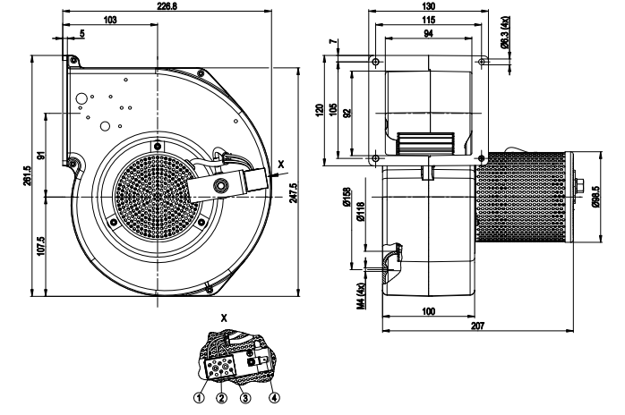 G2E140-AG02-05 ebm-papst  Fan 230V