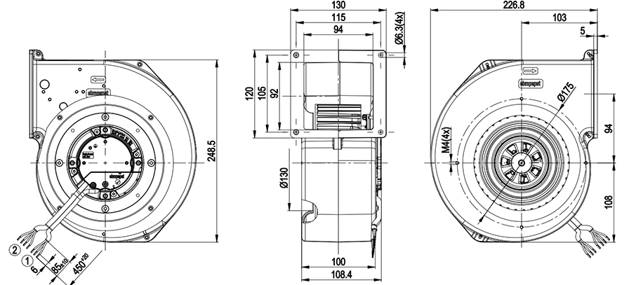 ebm-papst G3G160-CU09-11 G3G160-8317080273