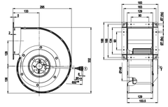 G4D180-FF20-01 ebm papst centrifugal fan Motor M4D074-DF