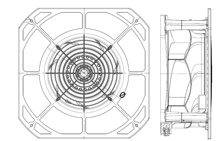 K2E250-RA50-11 Ebm-Papst Blowers & Centrifugal Fans AC Centrifugal Module