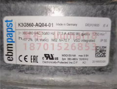 K3G560-AQ04-01 ebm-papst 400VAC 7.3A 4700W 50-60HZ Fan