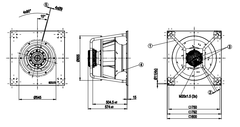 K3G560-FA28-03 ebm-papst centrifugal fan drawing
