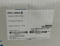 Lable of FB063-6EQ.4I.V4P ZIEHL-ABEGG Axial Fan