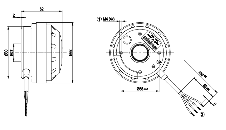 M2D068-BF ebm-papst centrifugal fan drawing