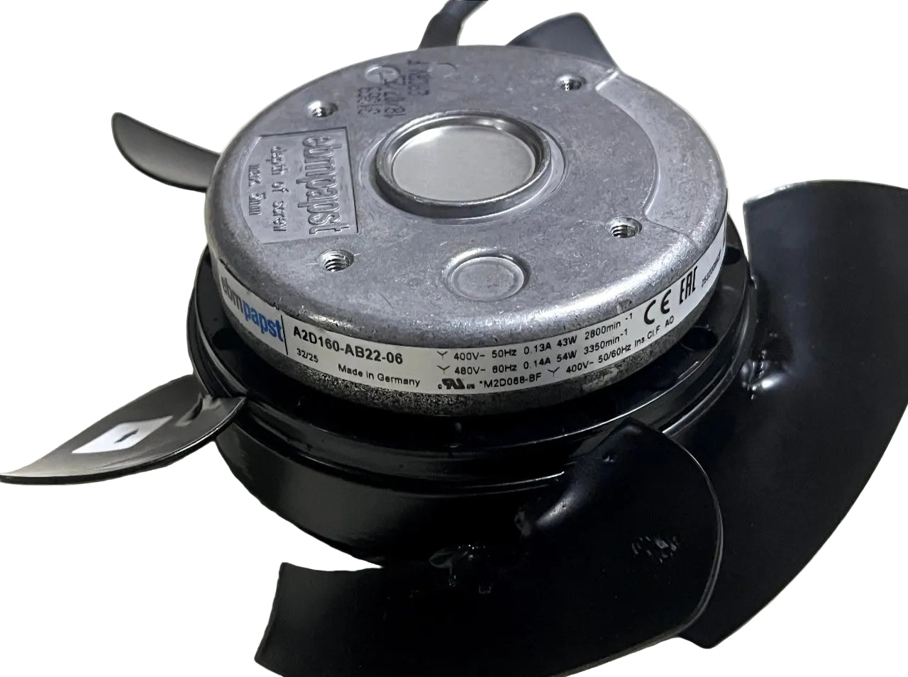 M2D068-BF ebm-papst centrifugal fan label
