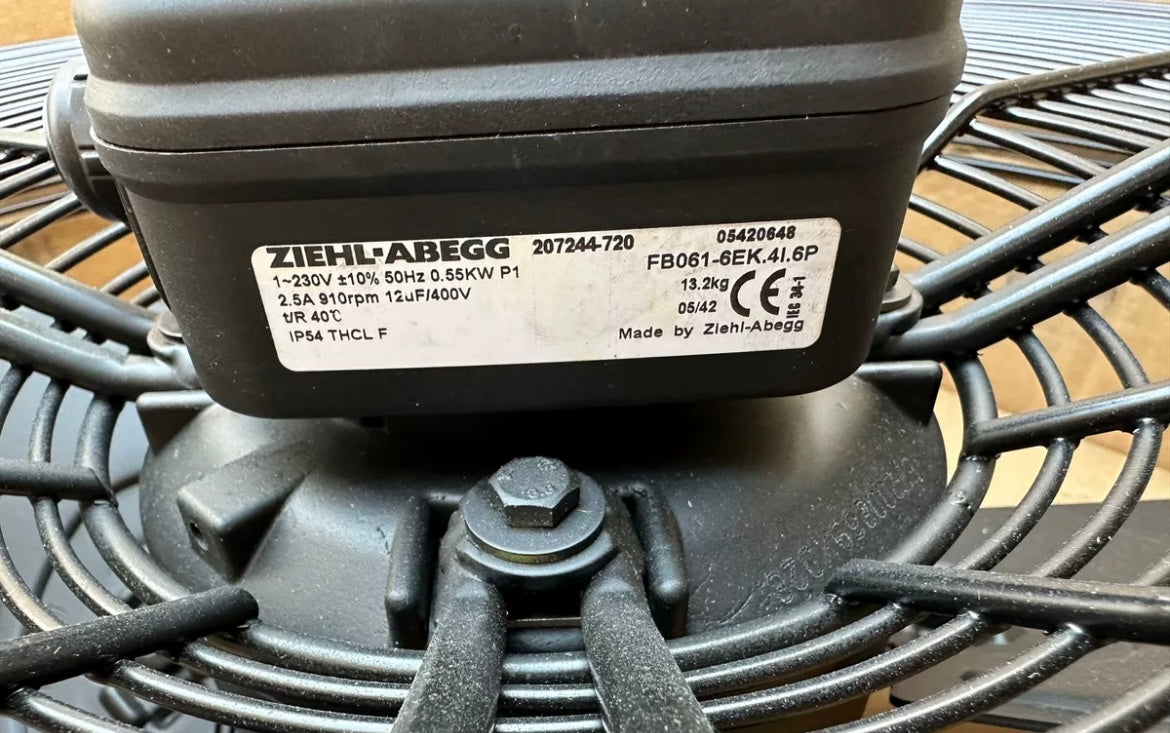 Nameplate FB061-6EK.4I.6P ZIEHL-ABEGG Axial Fan