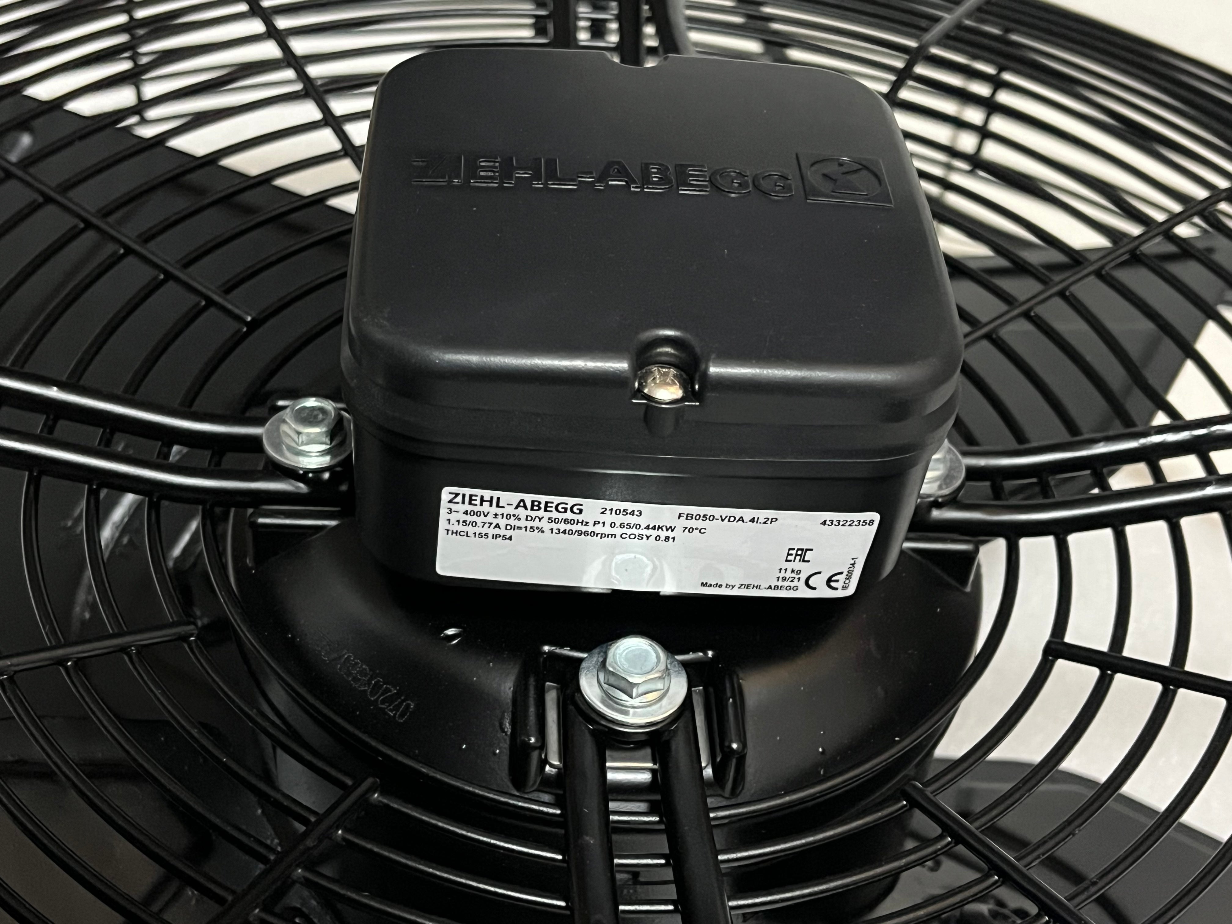Nameplate of FB050-VDA.4I.2P ZIEHL-ABEGG Axial Fan
