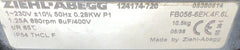 Nameplate of FB056-6EK.4F.6L  ZIEHL-ABEGG Axial Fan