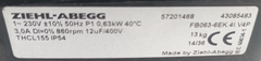 Nameplate of  FB063-4EK.4I.V4P ZIEHL-ABEGG Axial Fan