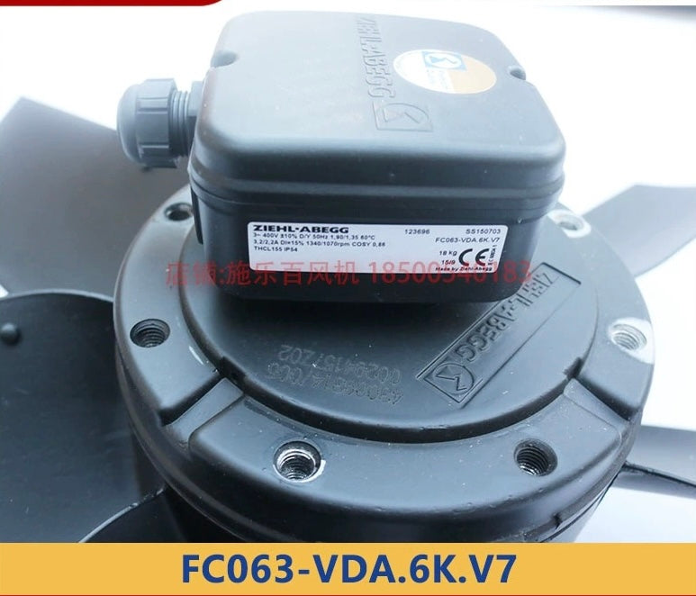 Nameplate of  FC063-VDA.6K.V7  ZIEHL-ABEGG Axial Fan