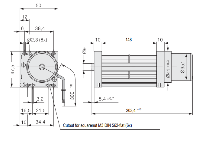 QG030-148/14 Ebm-papst Fan Blower 6.2W