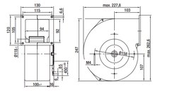 R3G140-AW21-12 Ebmpapst centrifugal fan Motor M3G055-CF