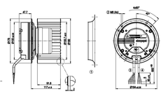 R3G180-AA01-81 Ebmpapst centrifugal fan Motor M3G084-DF